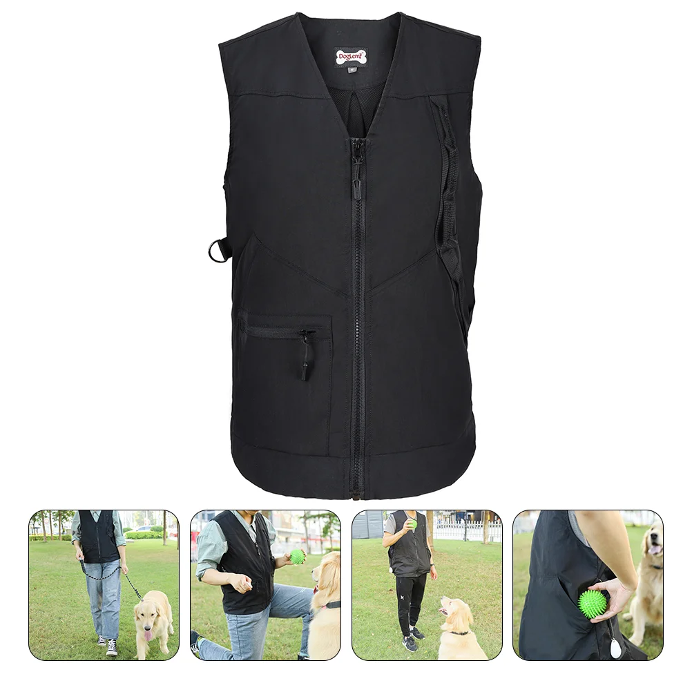 

Pets Training Vests Beaded Hunting Dog The Black Polyester (windbreaker) Women Handler Pendant