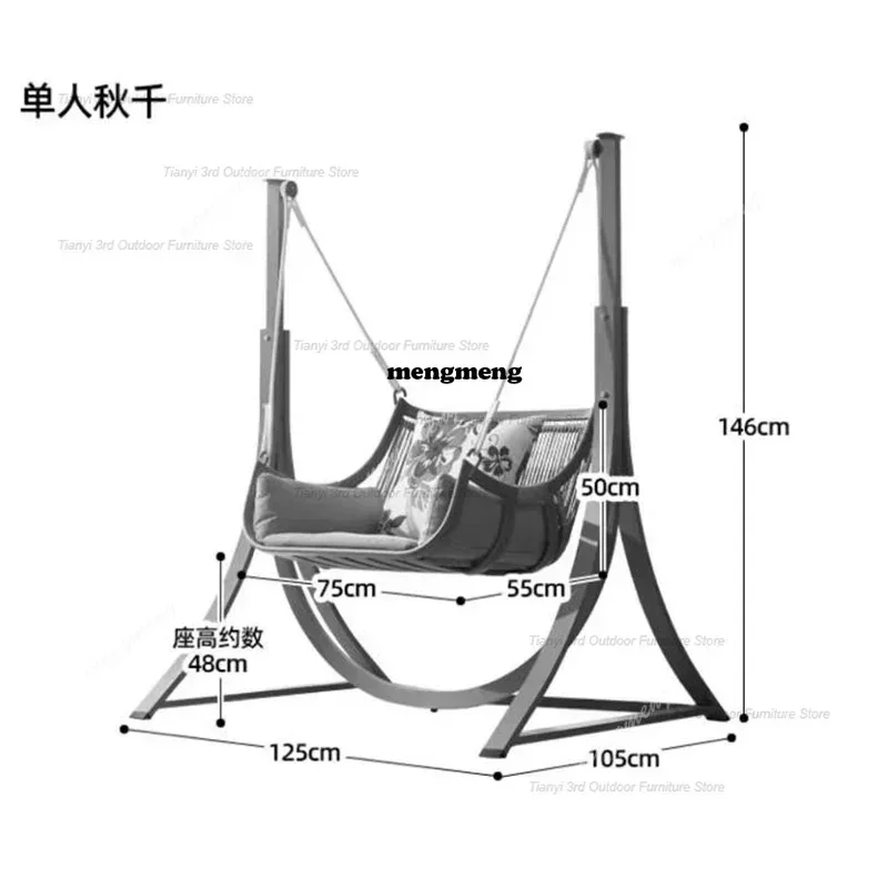 Advanced Fashion Patio Swings Hotel Indoors Living Room Modern Patio Swings Retro Garden Outdoor Furniture Columpiar