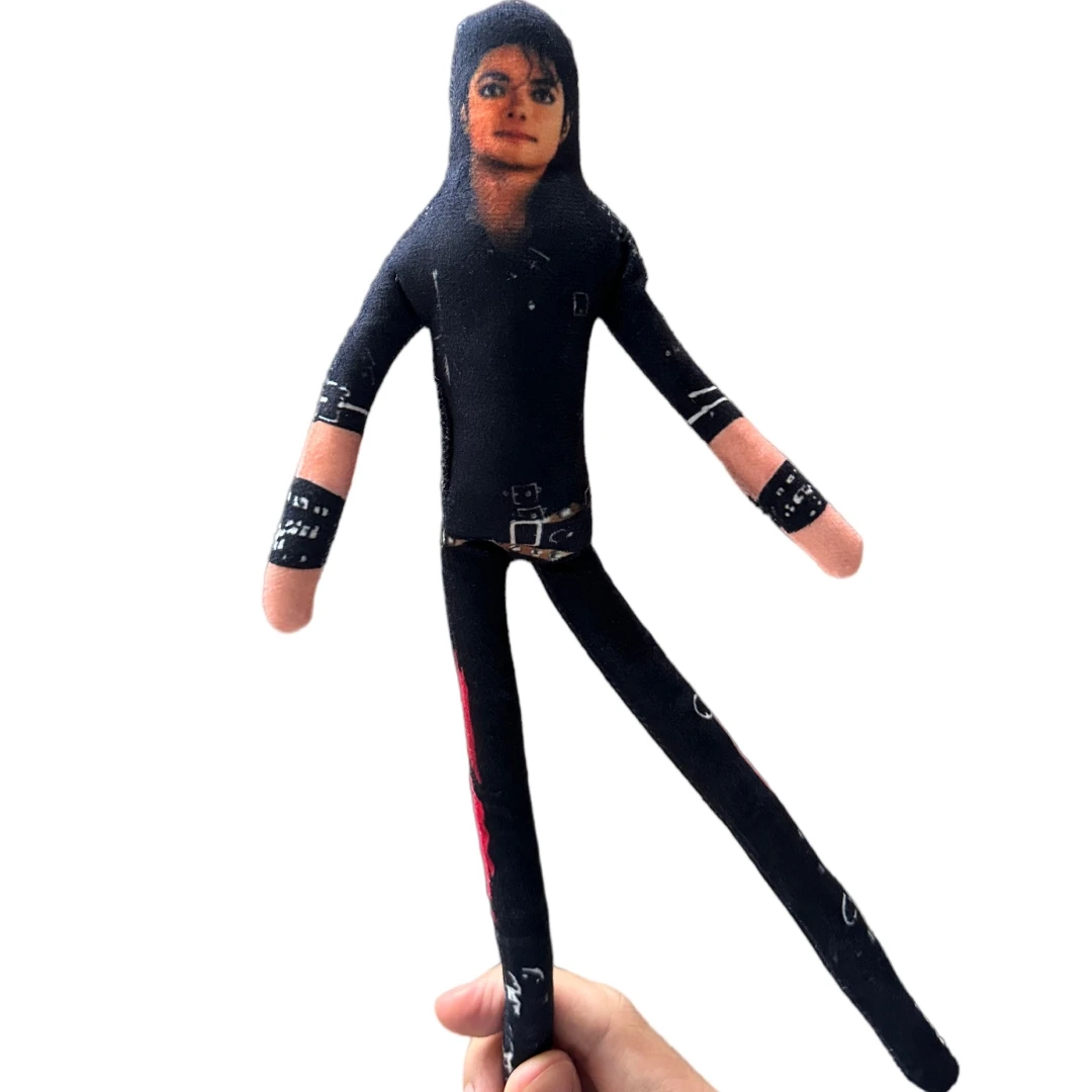 Pop King Michael Jackson Stuffed Doll Flexibly Movable Joints Handwoven Plush Abstract Collectible Party Room Decor for Fan Gift image 3
