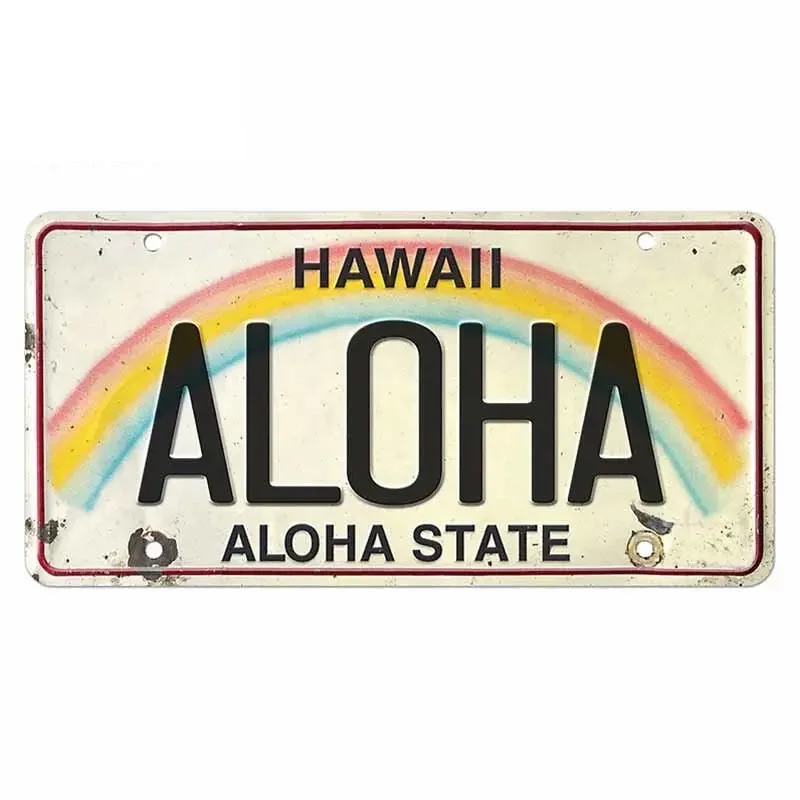 

Vintage Hawaii Car Decals - Waterproof Vinyl Stickers for Trunk/Windshield, Aloha Themed Graphics