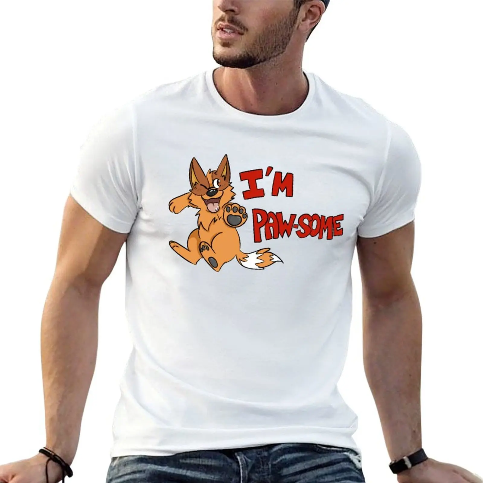 Pawesome T-Shirt graphic tee shirt Aesthetic clothing tshirts for men