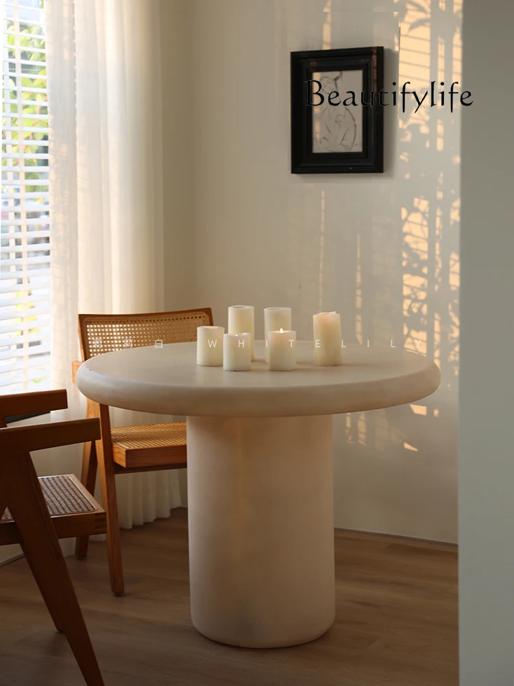 

Round table art designer furniture dining table home living room simple modern light luxury high sense