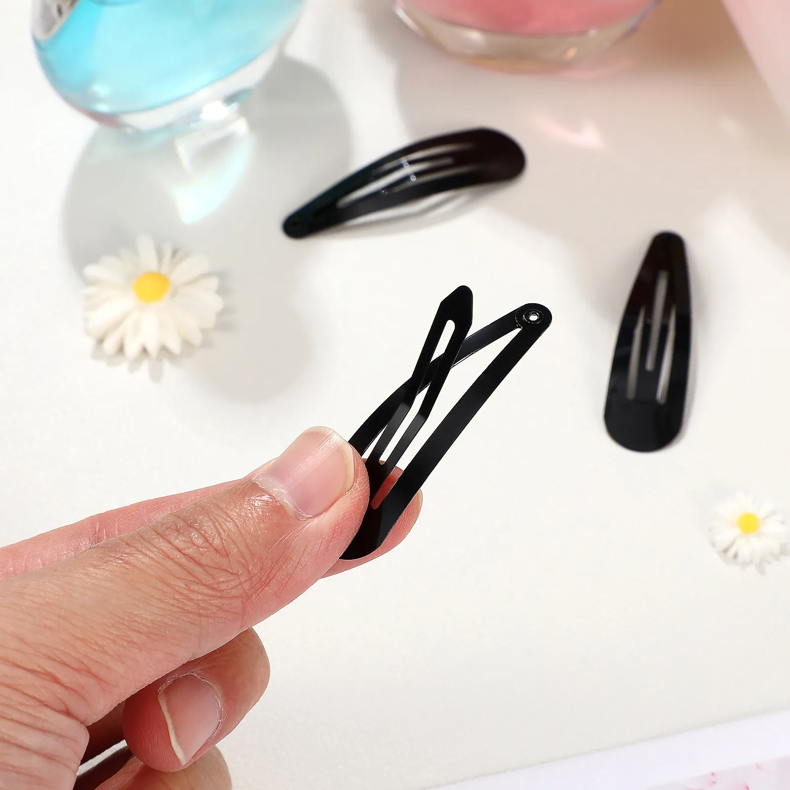 

50Pcs Colorful Snap Hairpins Set Simple Metal Barrettes for Women Hair Styling Tools Versatile Hair Accessories