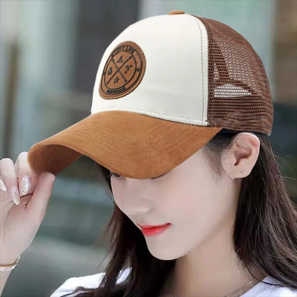 

Lightweight Breathable Mesh Peaked Cap Adjustable Hollow Out Men Baseball Hat Polyester Anti-UV Women Sunshade Hat Beach