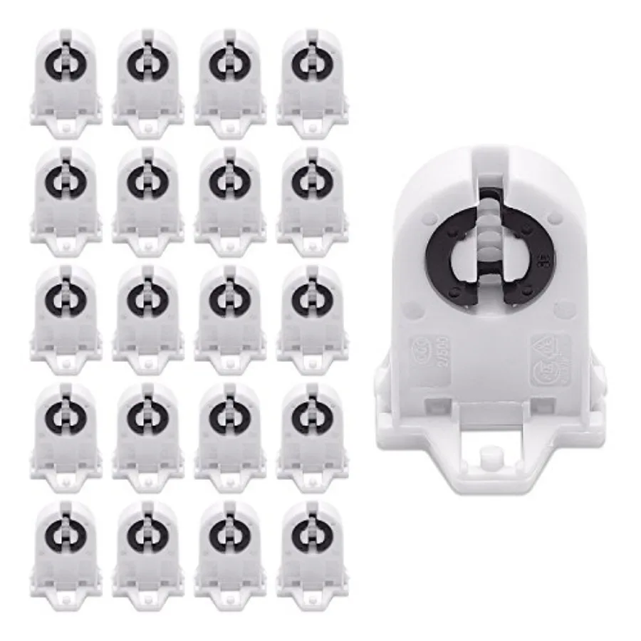Screw Type 20-Pack, UL Non-shunted Light Socket for LED Fluorescent Tube Replacements