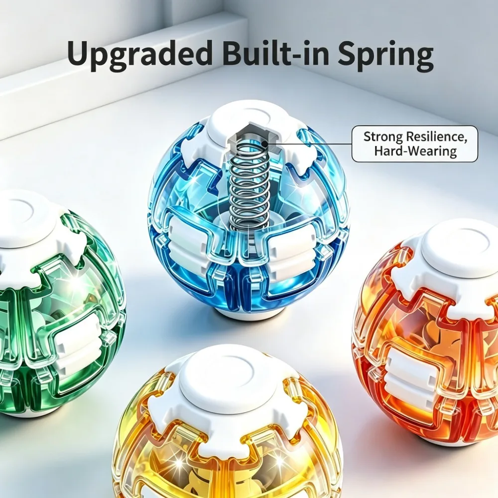 3D Spinning Top Press Ball Stress-relief Fidget Spinner Fun and Educational Toy Gift Perfect for Office Desk Decoration