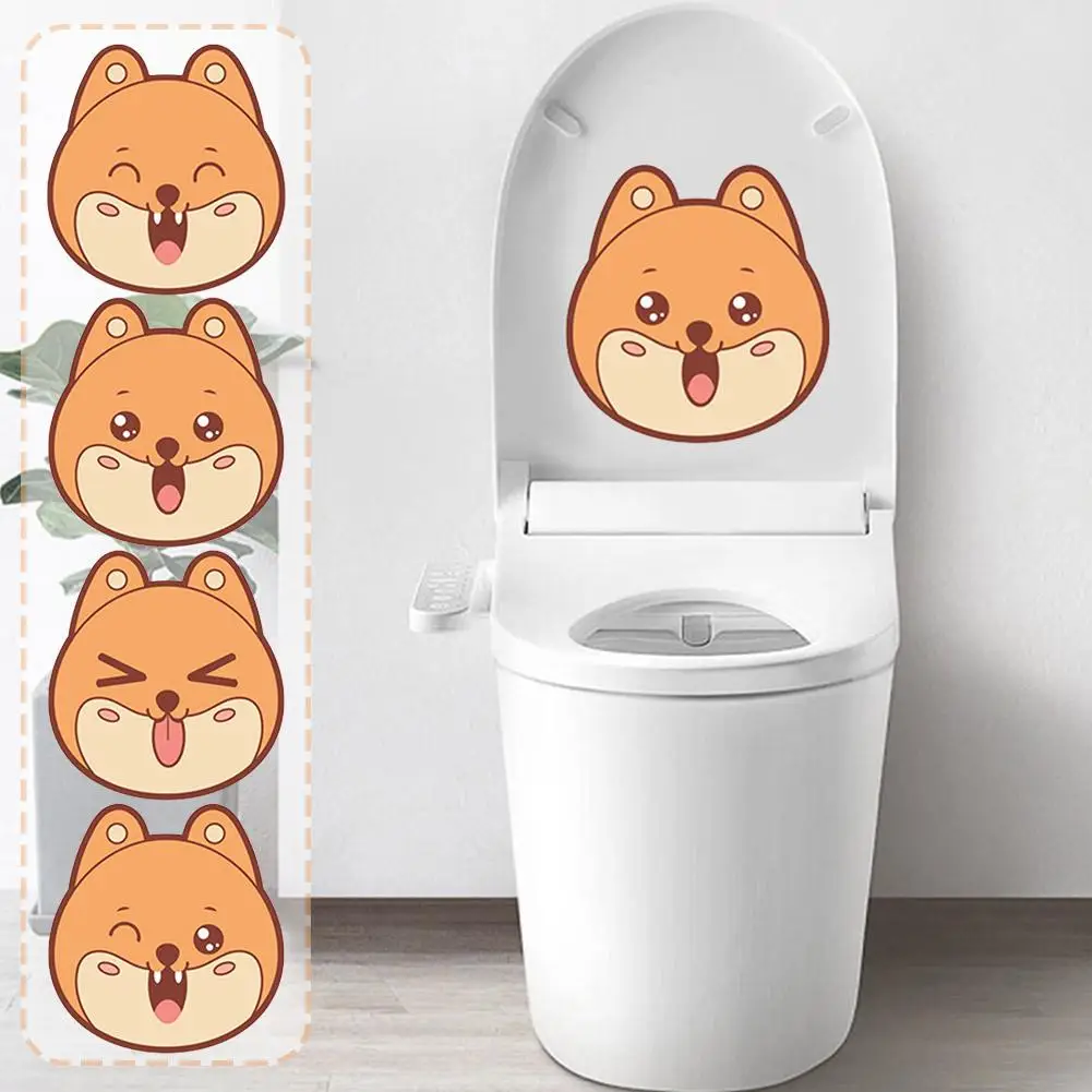 Bathroom Toilet With Animal Cartoon Stickers For Firewood Dogs Living Room Home Accessories Deodorization And Odor Removal F6K3