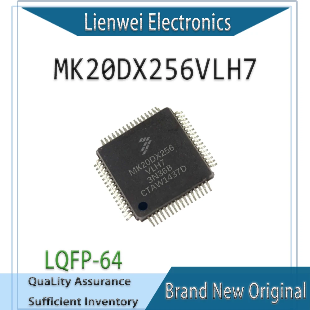 

100% New MK20DX256VLH7 MK20DX256VLH MK20DX256 IC MCU Chipset LQFP-64