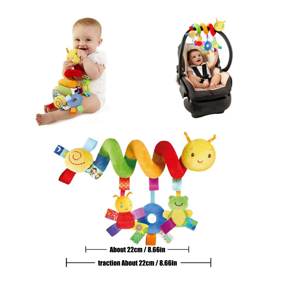 0-6 months old baby colored doll bed wrapped around the bed hanging comfort toys Safety seat comfort toys stroller comfort doll