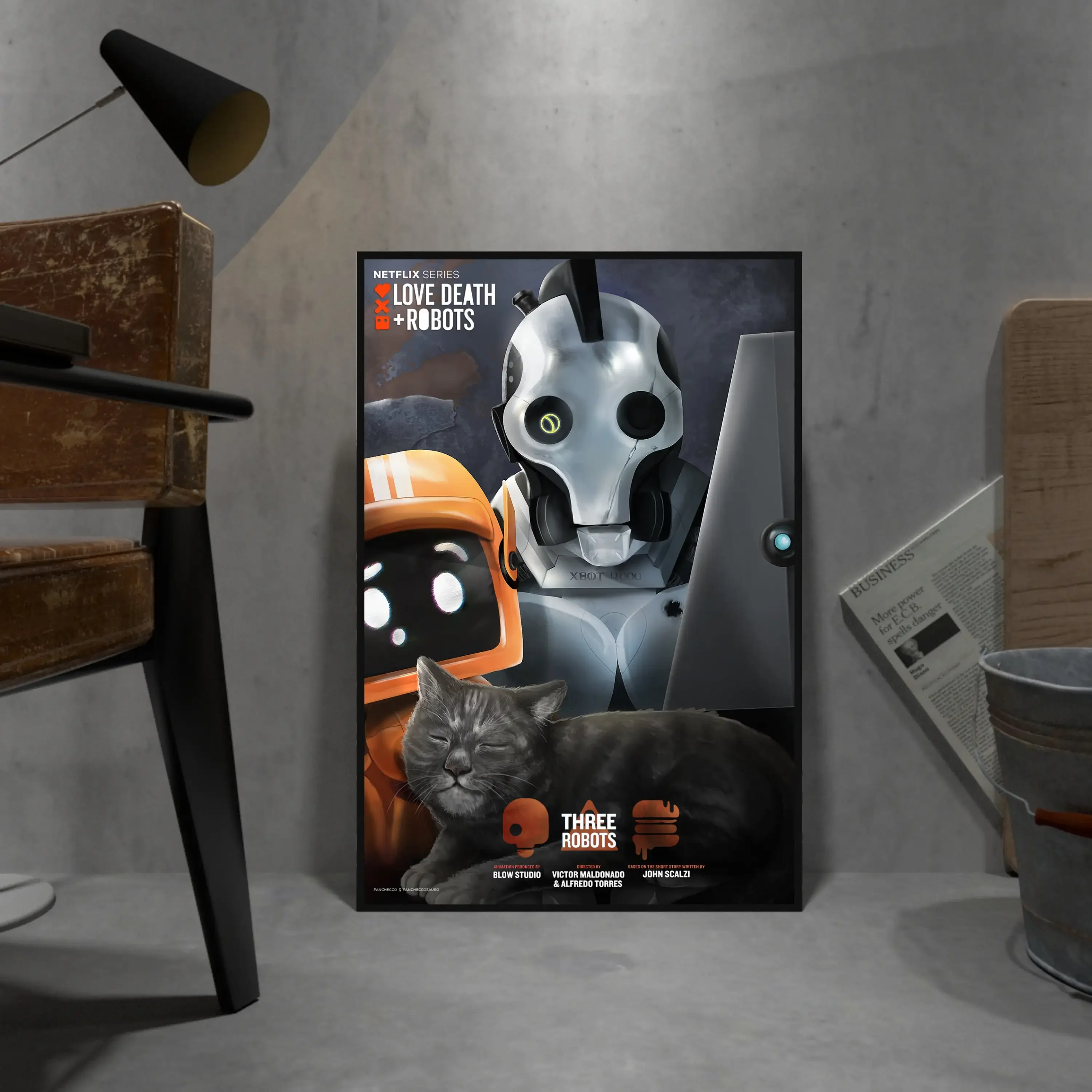 لوحات قماشية كلاسيكية أوروبية وأميركية ، صور حب وموت وروبوتات للغرف ، فن معيشة ، ديكور حائط منزلي ، ملصق مطبوع