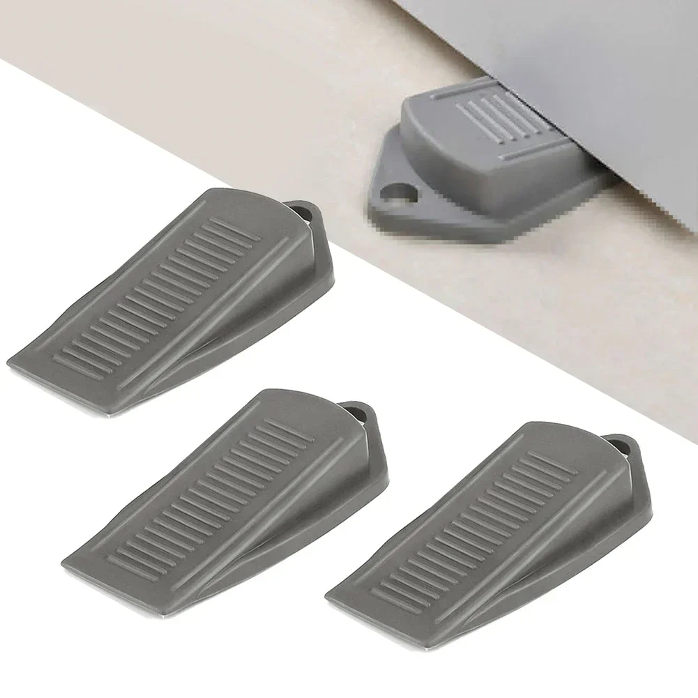 3PCS Rubber Door Stopper Wedge Nail-free Safety Doors Stops Anti-bump Door Holder Gear Gate Resistance Door Stop Hardware