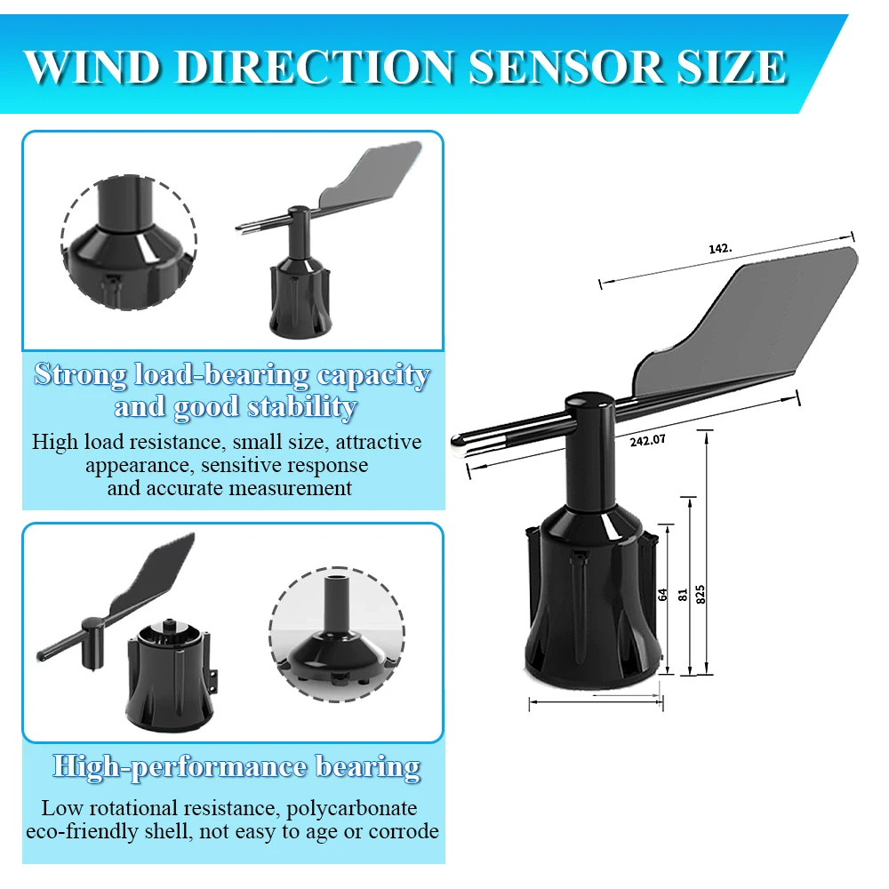 360 Degree Wind Direction Detector Wind Direction Transmitter Weather Station