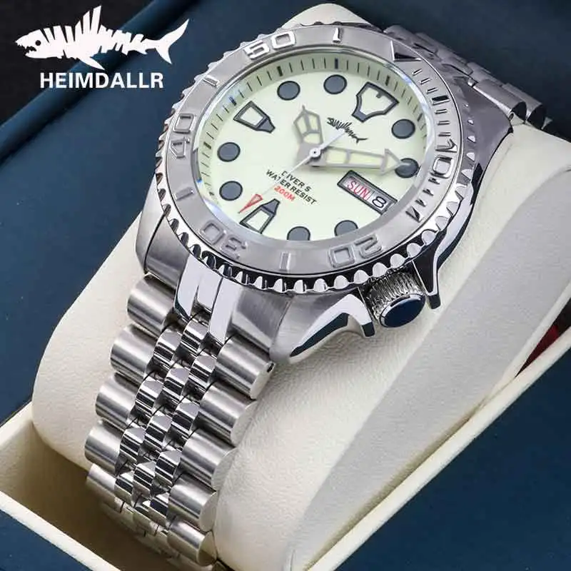 

HEIMDALLR мужские часы для дайвинга с сапфировым стеклом из стали 316L C3 светящиеся 20 бар водонепроницаемые NH36A автоматические механические мужские часы