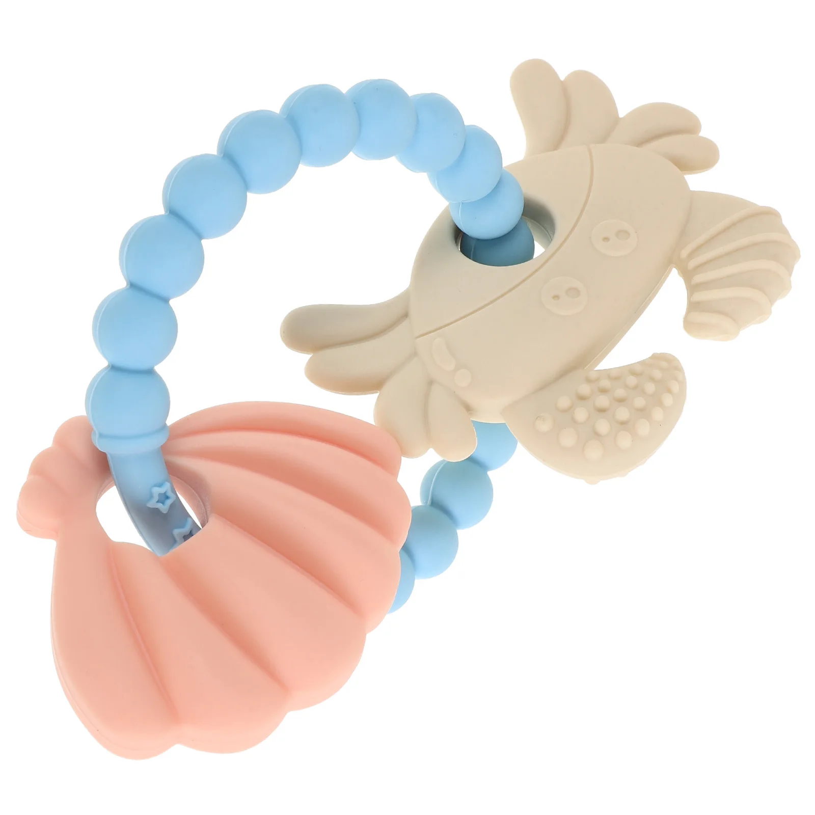 

Silicone Crab Teething Ring Soft Infant Chewing Aid Baby Grasping Teether Pain Relief Newborn Teething Ring Infant Chew Toys