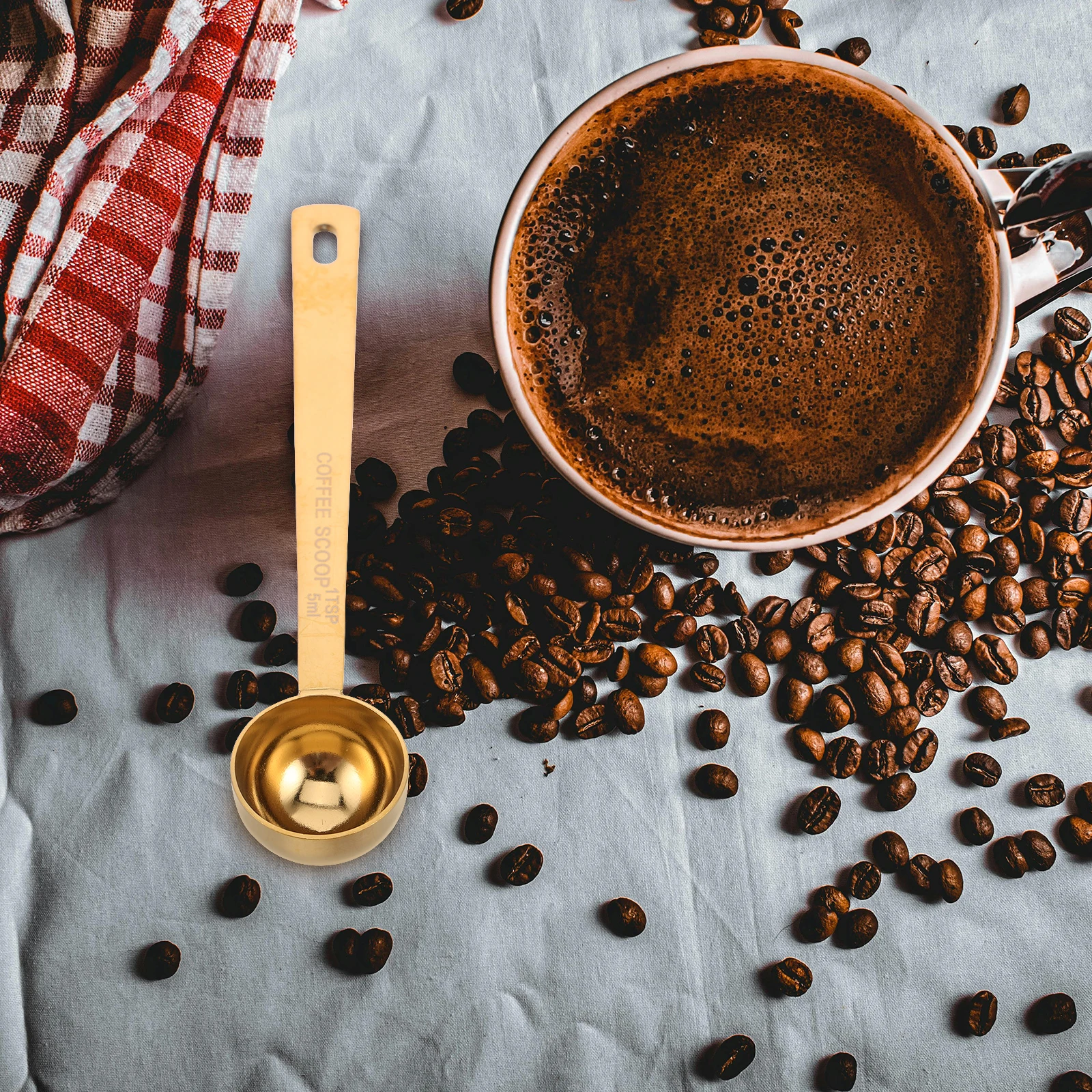 

Long Handle Coffee Measuring Spoon 304 Stainless Steel Durable Scoop Graduated Scale for Coffee Beans Powder Milk Formula Baking