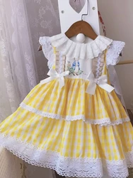 Summer Spanish Baby Girls Princess Rabitt Dress Lolita Girl's Puffy Cake Birthday Dress Girls Eid Clothes Flower Girl Dresses