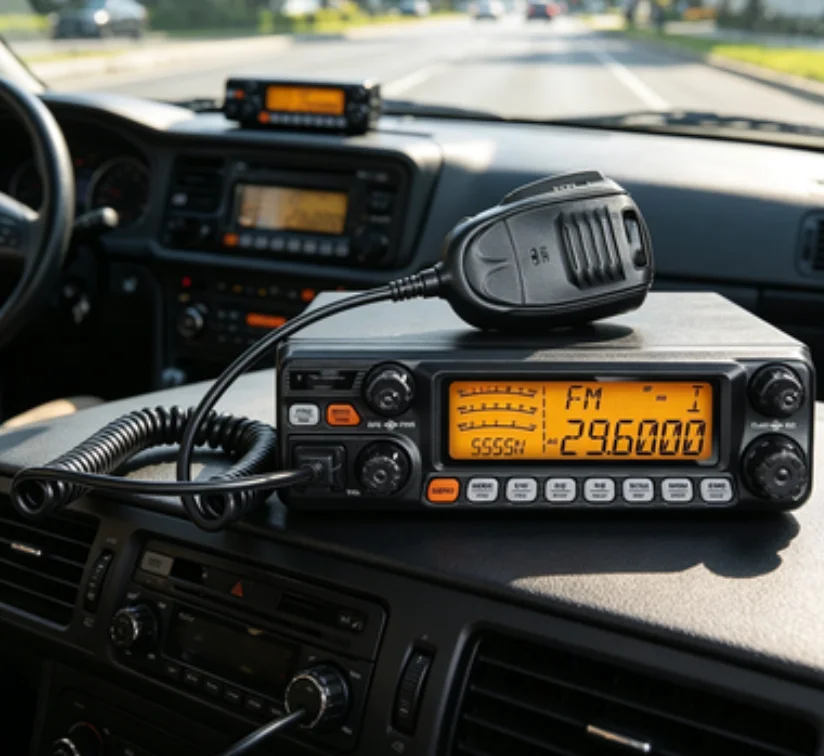 

CB Radio AT-5555N II 000-29.699 MHz 40 Channel Mobile Transceiver AM/FM/SSB/LSB/USB 10m Radio 100W 0-50km Range