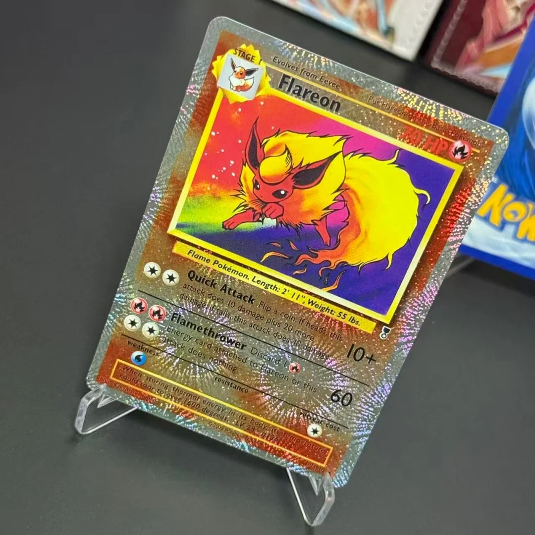 TCG English 2002 Legendary Collection #010 Flareon Reverse Holo Foil Card 010/110 Anime Collection Cards