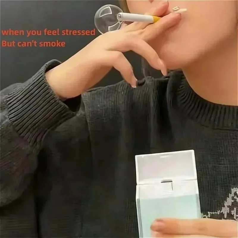 2026 INS Decompression Plastic Cigarette Box Blowing Bubble Artifact Fun Bubble Adult Office Venting Artifact Prank Photo Props view 4