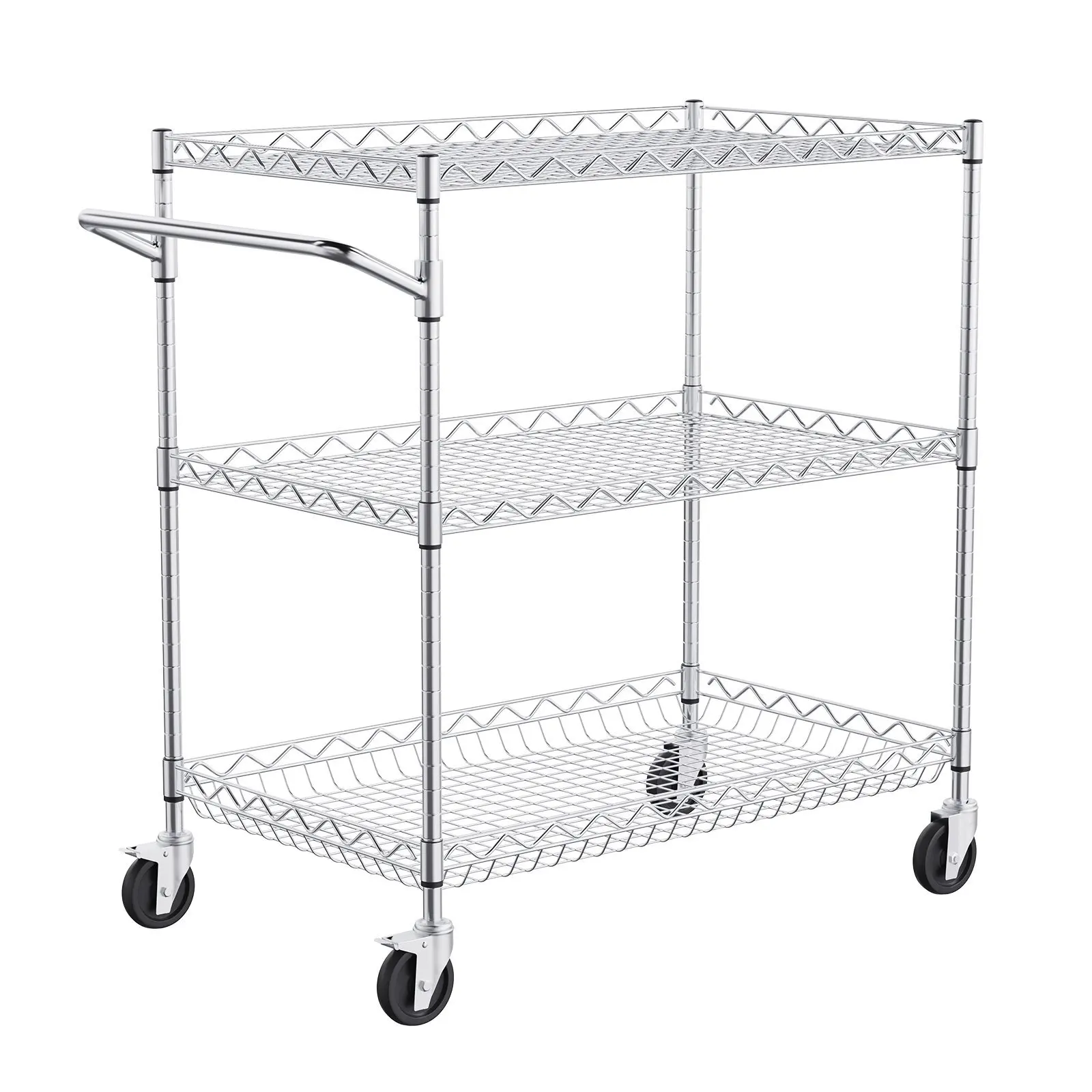 3-Tier Utility Cart Rolling Cart on Wheels 30