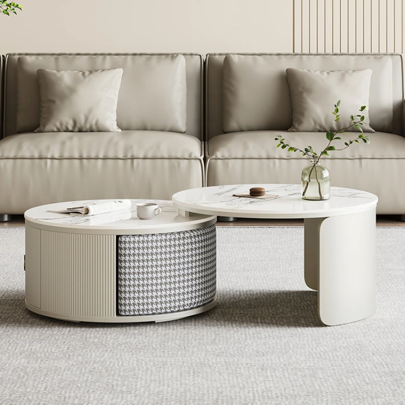 

Modern Round Coffee Tables Nordic Minimalist Design Floor Corner Bedside Tables Balcony Tocador Nordico Luxury Furnitures