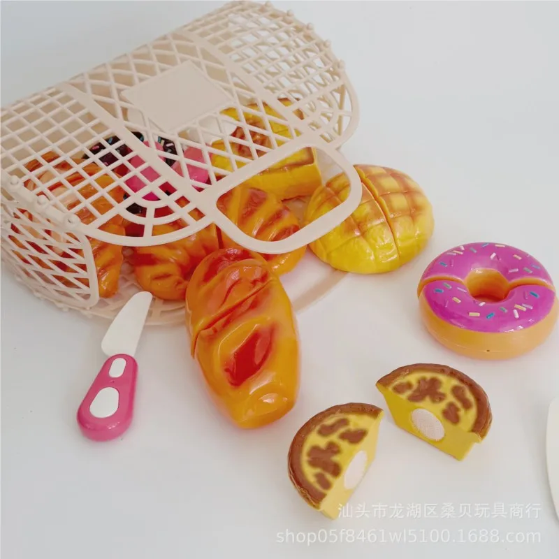 LazyChild Pretend Play Kitchen Tableware Tea Set Toy Storage Box Afternoon Tea Dessert Food Kids Set