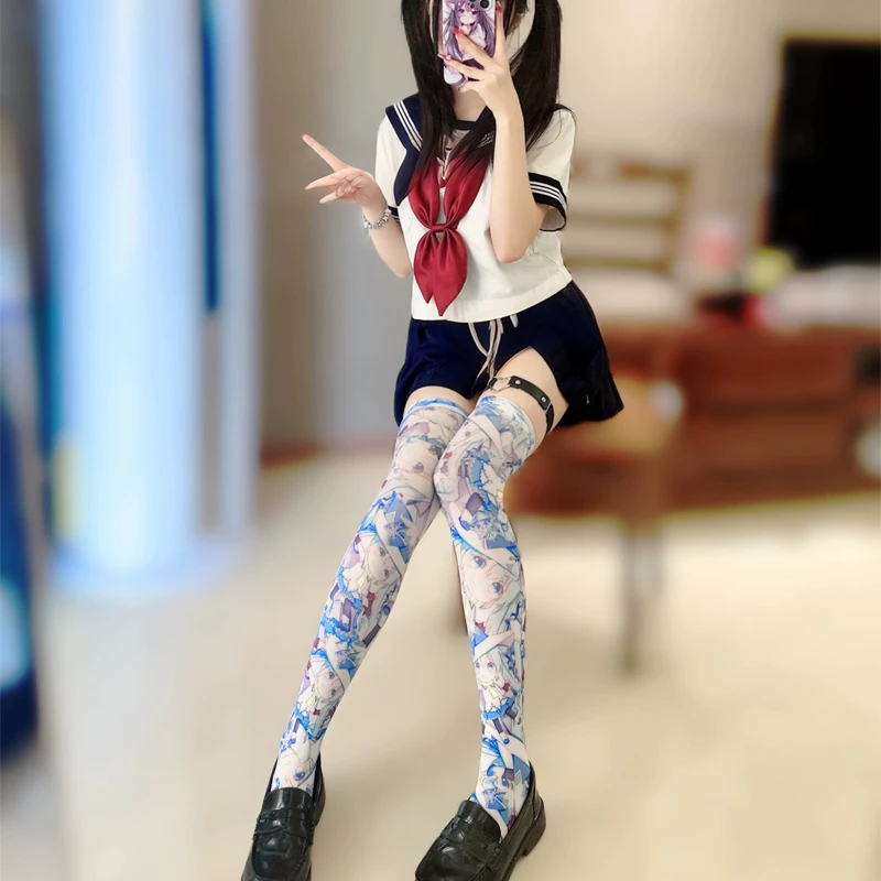 Japanse Kawaii Harajuku Kousen Vrouwen Leuke Mid-Kalf Kousen Over de Knie Sokken Anime Cosplay voor Meisje Zoete Fluwelen Lange Sokken