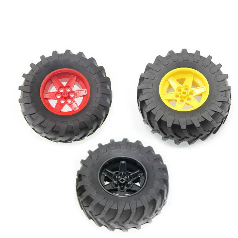 Buildings Blocks 15038 51150 Wheel 56mm D. x 34mm High-Tech Racing Medium 6 Pin Holes For Tire 54120 44771 23798 MOC Set