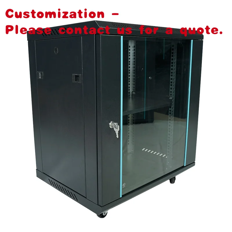 

custom.CE Approved 19-inch 12U Cabinet Box Metal Server Rack Ddf Glass Door Wall Mounted Cabinets