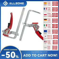 Allsome-Pince de table à cliquet, pince à dégagement rapide pour MFT et système de rail de guidage, pince à barre, 2 pièces