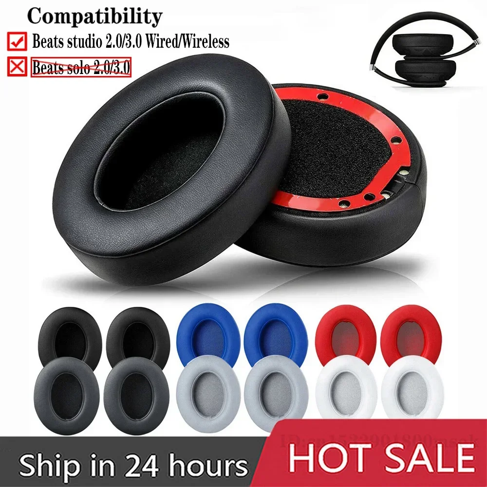 

1 Pair Replacement Ear Pads Earmuffs Ultra-soft Sponge Cushion Suitable For Beats Studio 2 3 Wireless Headphone Accessories