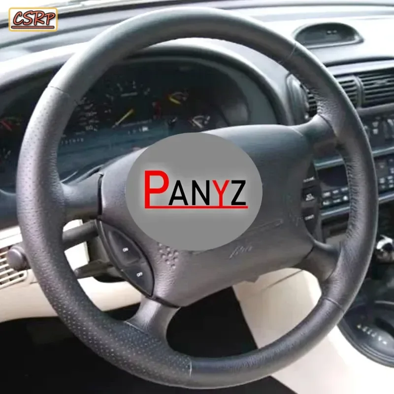 Customized Style Car Steering Wheel for Ford Mustang SVT Cobra GT 2001 2002 2003 2004 Braid Carbon Fiber Leather accessory