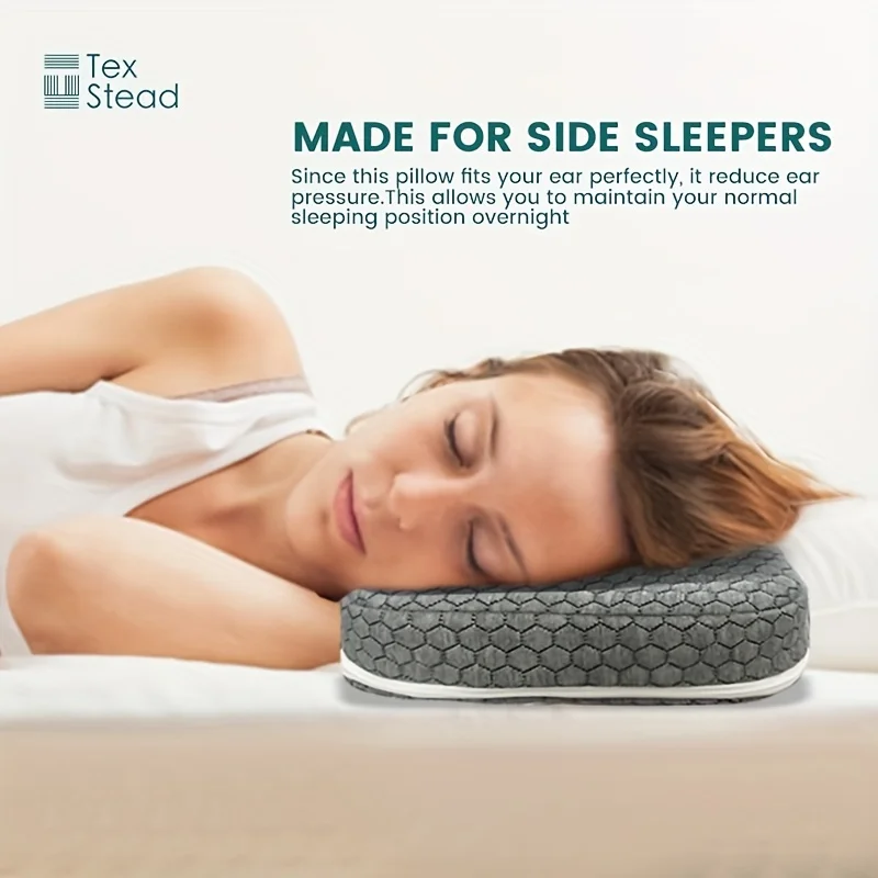 Ear Piercing Pillow for Side Sleepers, CNH and Ear Pain Ear Inflammation，with an Ear Hole Sleeping Pillow, Ear Guard Pillow