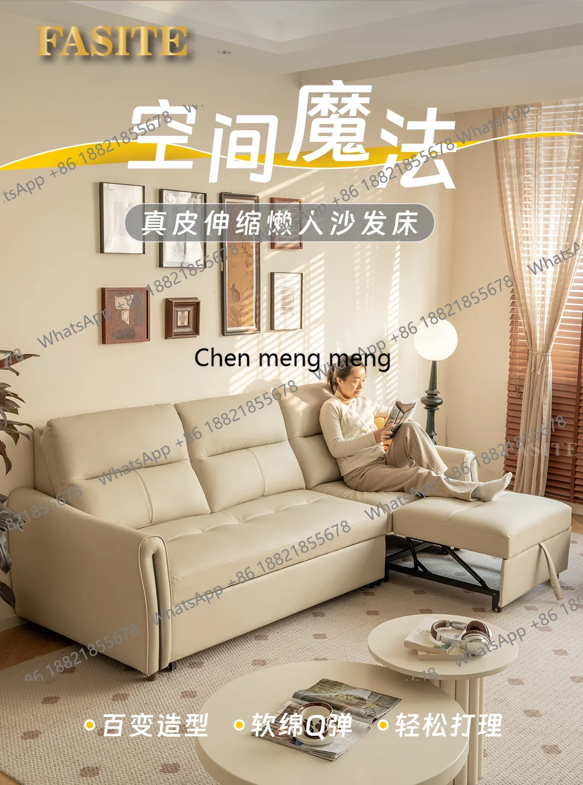 ze5556Sofa bed folding dual-purpose small apartment living room multi-functional modern simple double pull