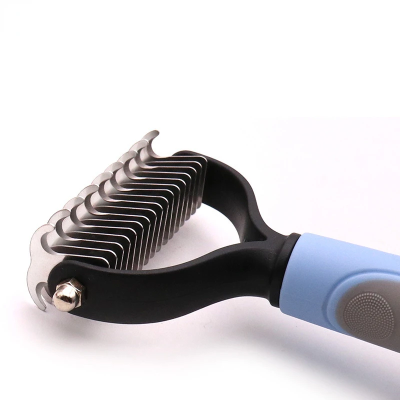 Pets Fur Knot Cutter Dog Grooming Shedding Tools Pet Cat Hair Removal Comb Brush Double sided Pet Products Suppliers