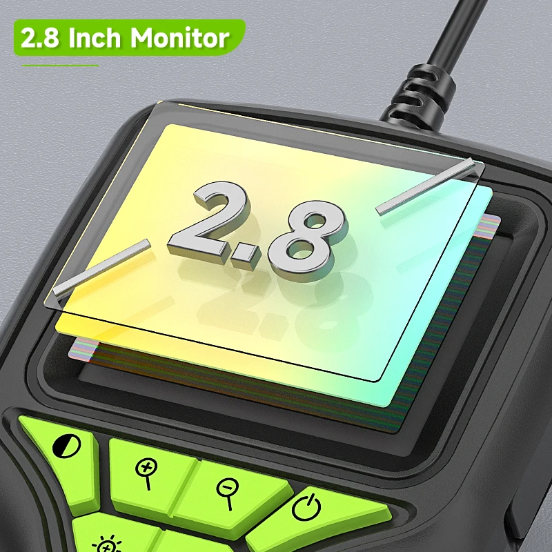 شاشة 2.8 بوصة منظار صناعي محمول باليد 1080P IP67 مقاوم للماء Borescope 8 مللي متر كاميرا فحص لكابل خط الأنابيب الصلبة #3