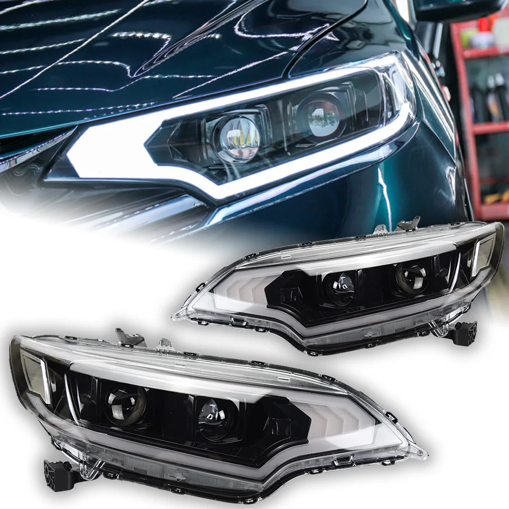 Car Lights for Honda Fit Headlight Projector Lens 2014-2020 Jazz Dynamic Signal Head Lamp LED Headlights Drl Automotive Parts