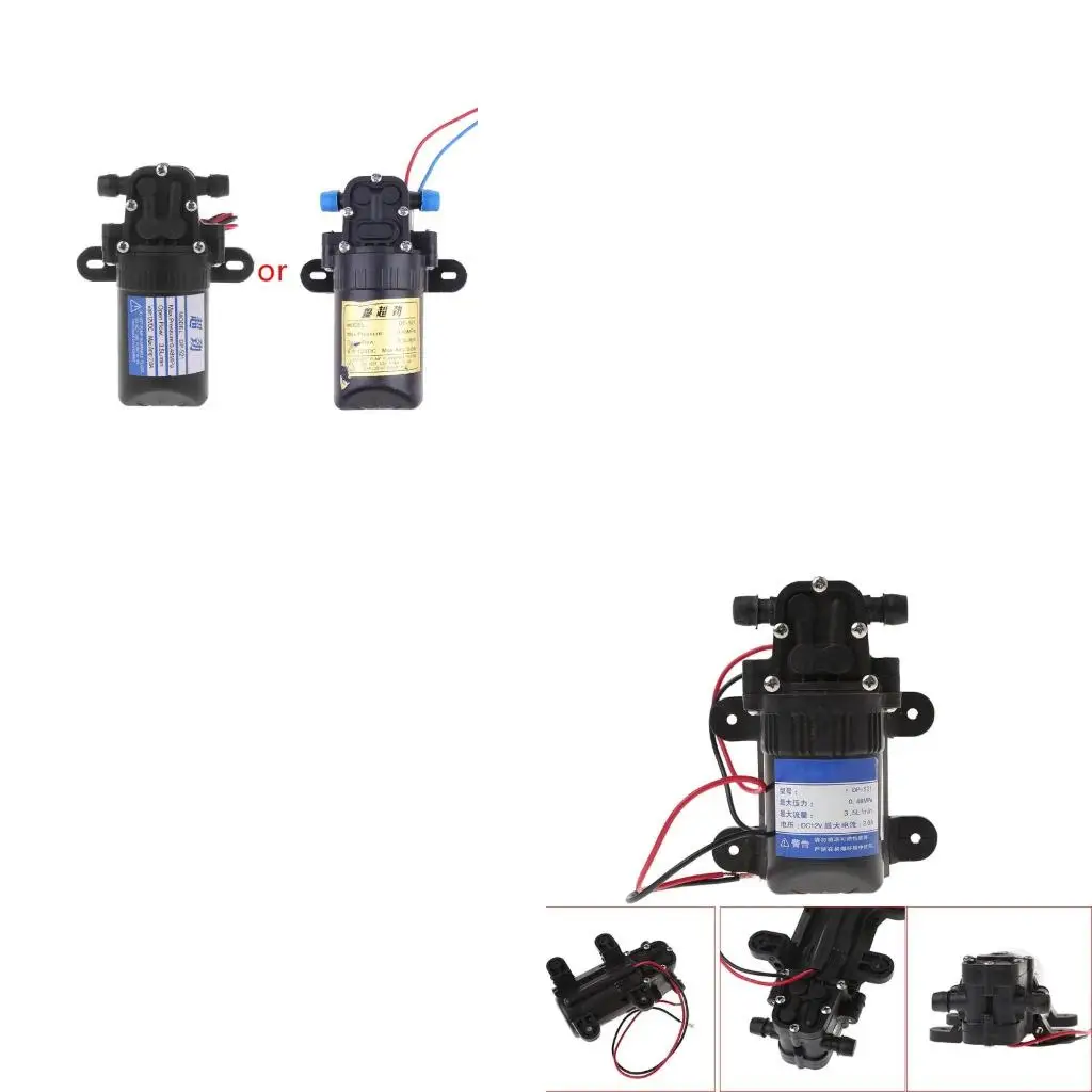 12V 3.5L/Min 0.48MPa 70 PSI Diaphragm High Pressure Priming Water Pu