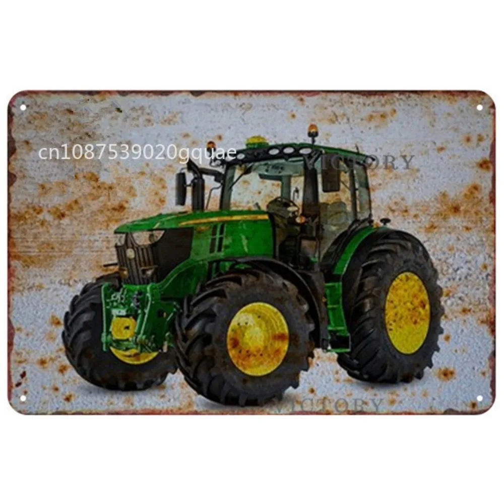 Tractor Metal Plaque Vintage Tin Sign Pin Up Shabby Decor Farm Garage Bar Decoration Poster Pub Metal Plate