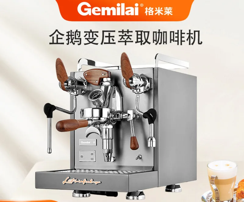 Gemini Penguin Commercial Semiautomatic Italian Coffee Machine CRM3124G Milk Tea Shop Onsite Grinding Coffee Steam Machine