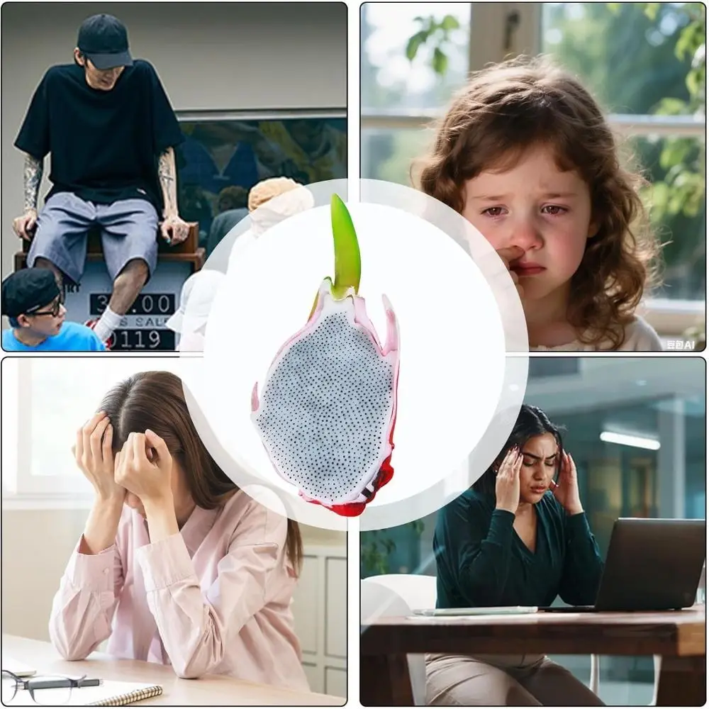 with Tweezer Pitaya Pimple Squeezing Model Fidget Toy Tactile Relaxation Aid Pimple Poping Toy Simulated Pitaya Pattern Silicone