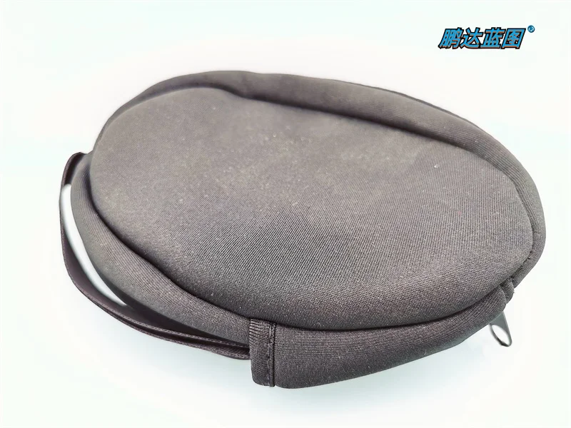 Digital storage bag round elastic soft bag zipper coin purse earphone data cable storage box black thick bag