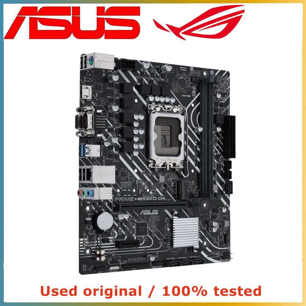 For ASUS PRIME H610M-D D4 LGA1700 H610 Motherboard DDR4 For 12/13/14th Gen Intel CPU