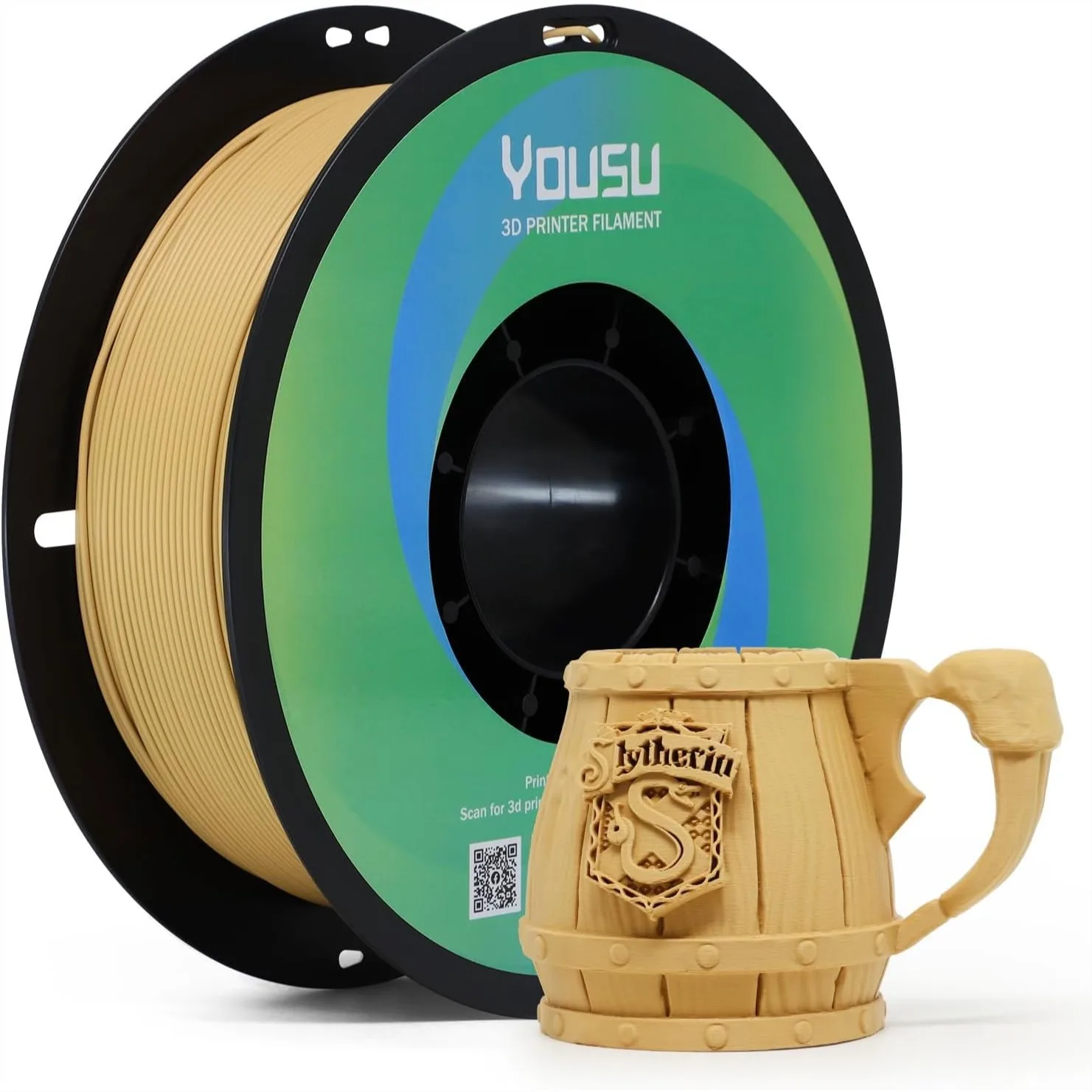 

Matte PLA Filament 1.75mm 1KG Light Brown for 3D Printer, Low Gloss Texture with Easy Printing and Great Layer Bonding