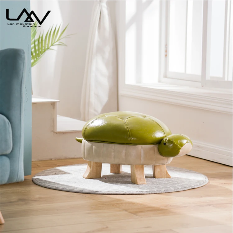 Wholesale Children Furniture Kids Animal Stool Ottoman Living Room Children Room Turtle Cartoon Stool