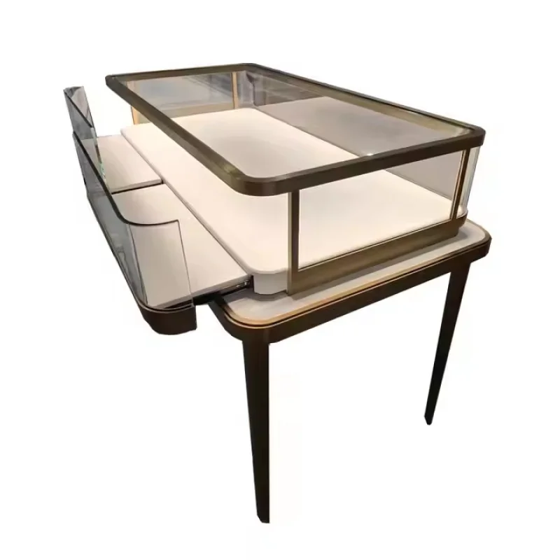 custom.OEM Customized Modern Luxury Jewelry Display Cabinet Contemporary Jewellery Shop Counter Showcase Jewelry Store