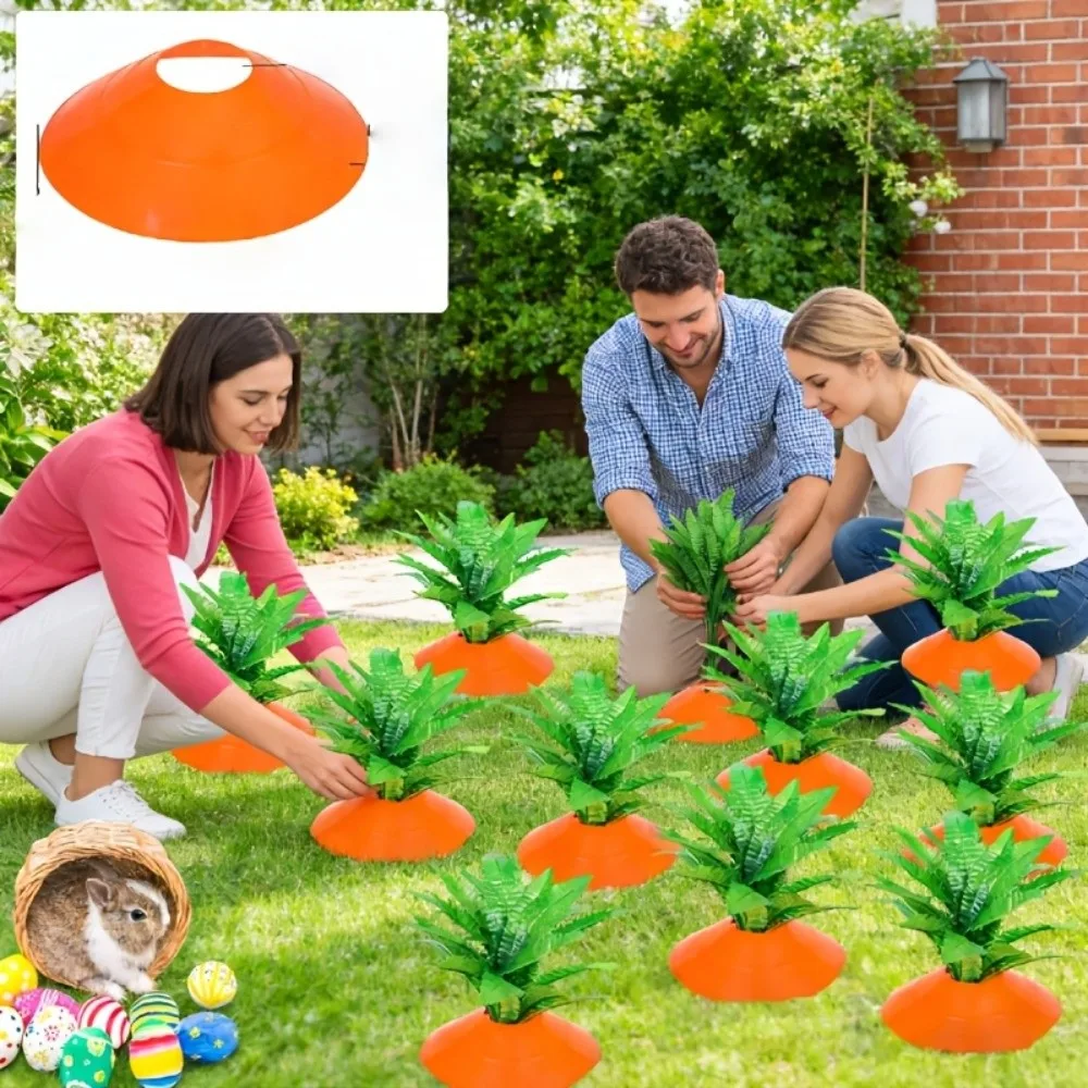 Crafts Creative Easter Carrots Decor Colorful Art Garden Stakes PET Carrots Ground Pile Outdoor