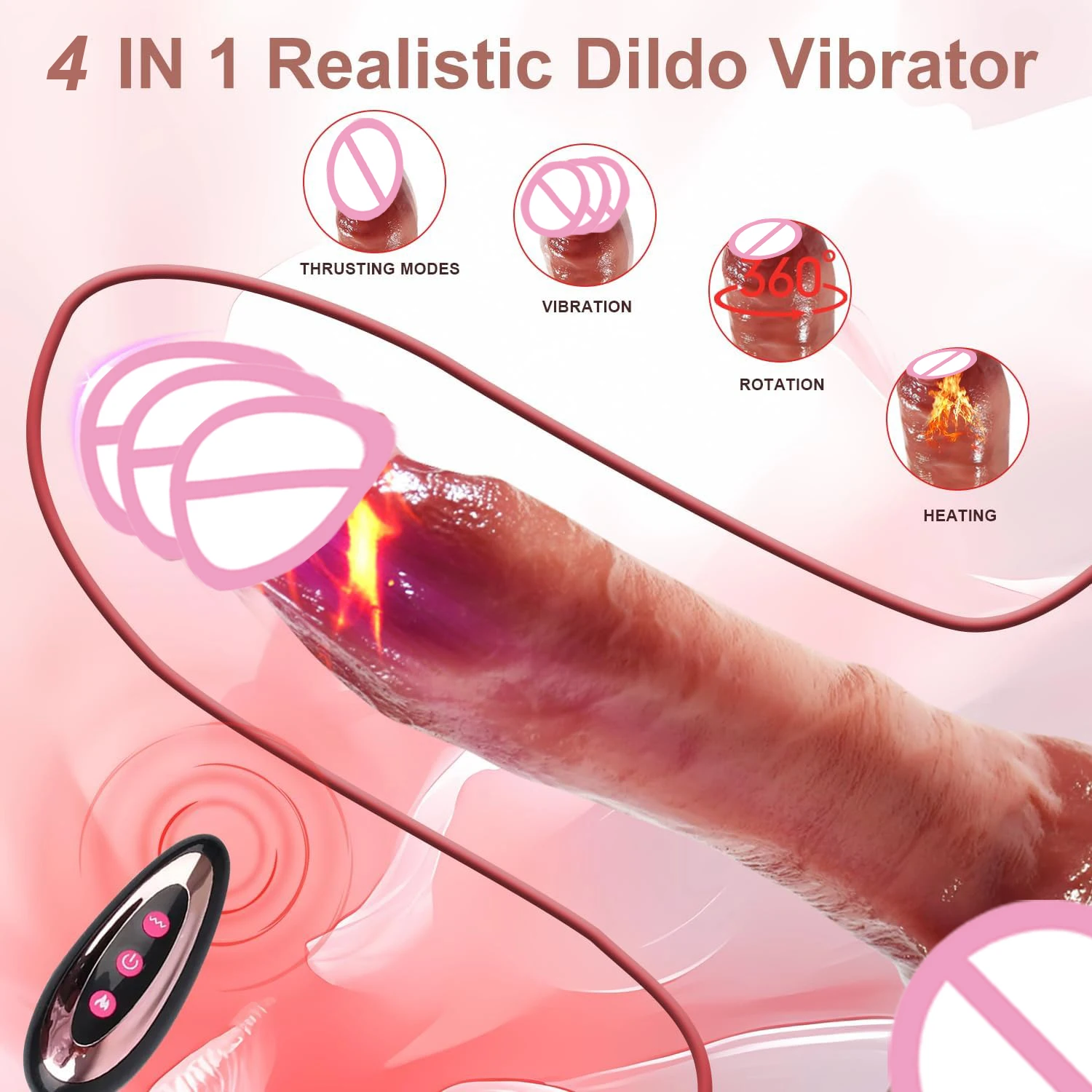 Dildo riscaldante enorme Dildo morbido vibratore Wireless remoto realistico pene Swing Dick vibratori Dildo telescopici per le donne giocattoli del sesso