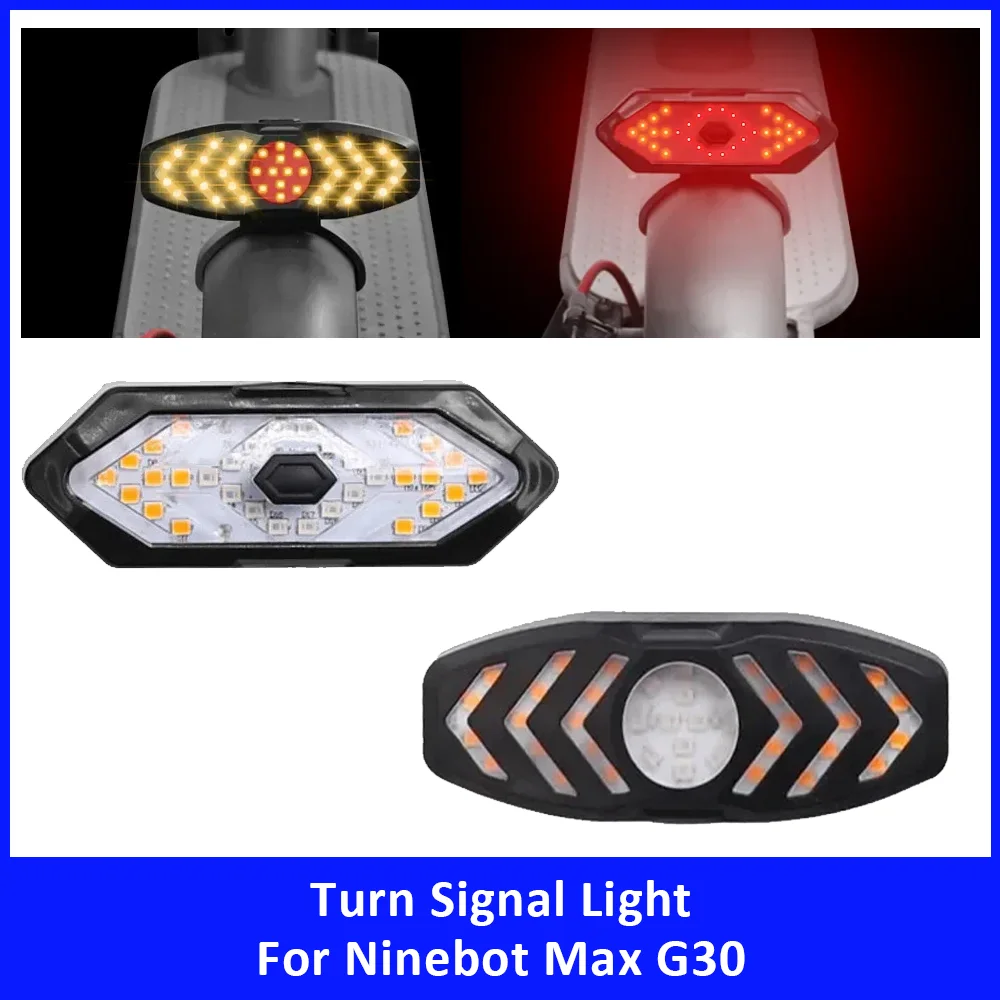 

Wireless Remote Control Turn Signal Light for Ninebot Max G30 USB Rechargeable Warning Lights Electric Scooter Accessories Parts