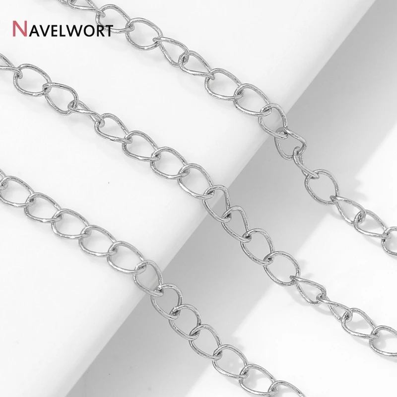 14K الذهب مطلي النحاس معدن تمديد تمديد سلاسل الذيل موسع سلسلة لصنع المجوهرات اكسسوارات مواد المجوهرات